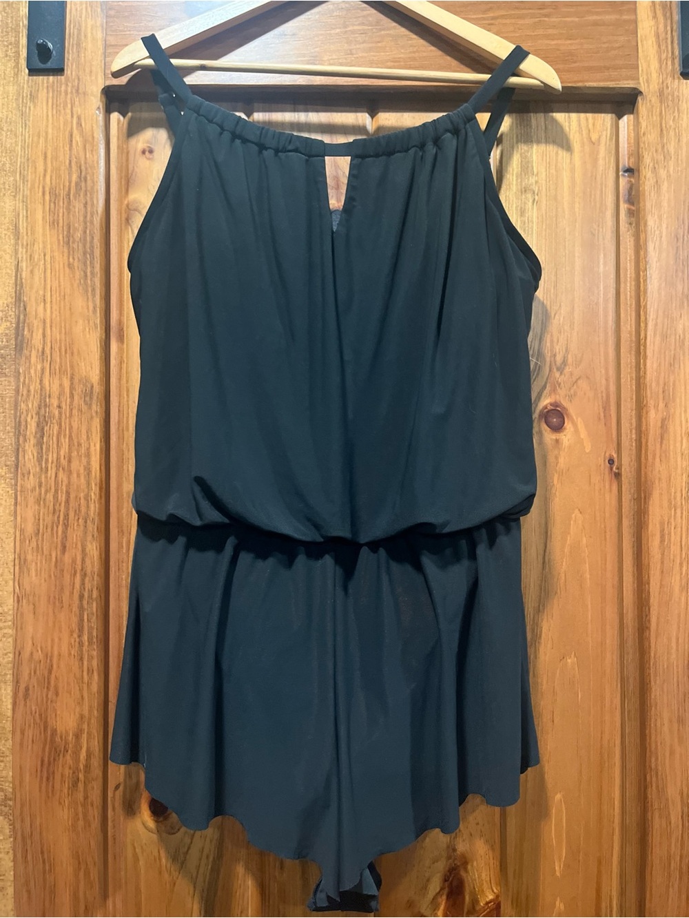 Aqua Green Black Women's Swim Camisole